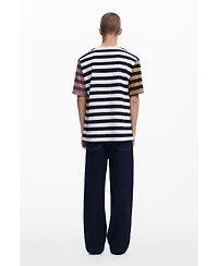 Desigual Men's Striped T-shirt with logo