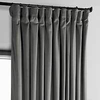 Half Price Drapes Extra Wide Heritage Plush Velvet Room Darkening Curtain