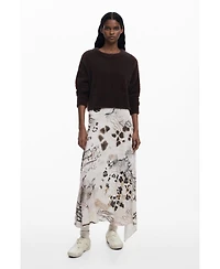 Desigual Women's 2-in-1 slip dress animal print