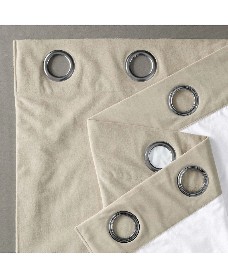 Half Price Drapes Neutral Ground Grommet Signature Velvet Blackout Curtain