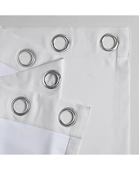 Half Price Drapes White Grommet Performance Linen Hotel Blackout Curtain