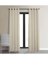 Half Price Drapes Neutral Ground Grommet Signature Velvet Blackout Curtain