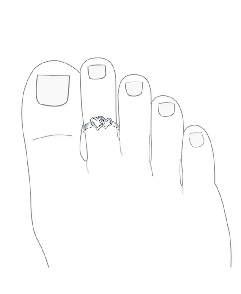 Bling Jewelry Romantic Midi Finger Infinity Love Knot Toe Ring in Sterling Silver