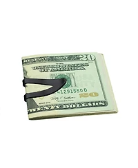 Bling Jewelry Dollar Sign Money Clip Card Holder Brushed Silver Stainless Steel