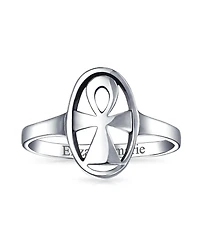 Bling Jewelry Eternal Key Of Life Ankh Cross Silver Ring Sterling Signet