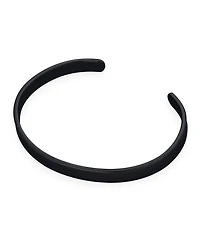 Bling Jewelry Black Plated Stainless Steel Cuff Bracelet Slender Stackable Bangle