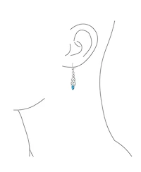 Bling Jewelry Bff Celtic Irish Love Knot Bezel Set Cubic Zirconia Fish Hook Dangle Earrings .925 Sterling Silver