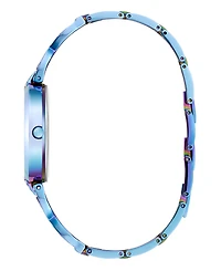 Guess Women's Analog Blue Iridescent Steel Watch, 32mm