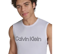 Calvin Klein Men's Logo Sleeveless Swim Rash Guard