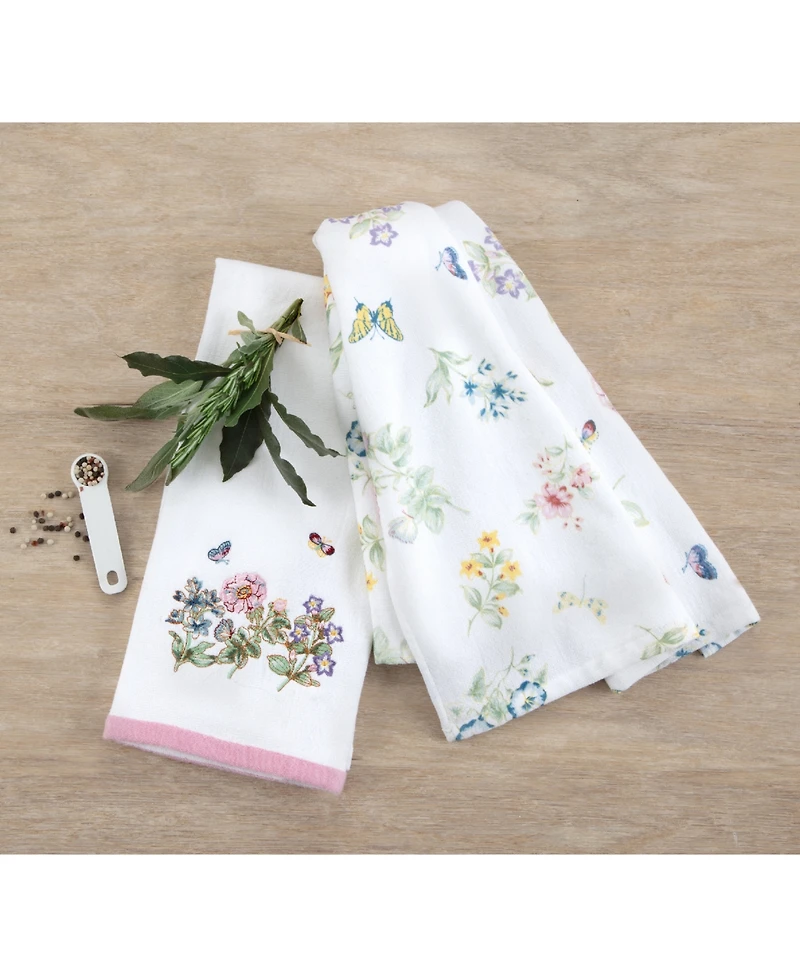 Lenox Butterfly Meadow Printed Kitchen Towel, Set of 2