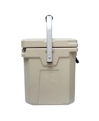 Camp-zero 12 | 12.6 Qt. Premium Cooler with Molded-in Cup Holders and Folding Aluminum Handle Sage