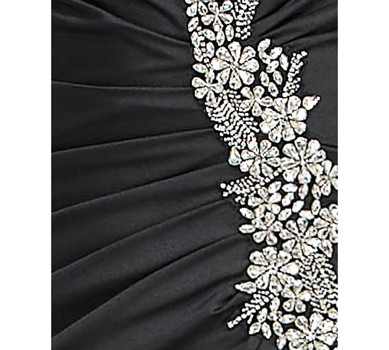 Seni & Cade Juniors' Beaded Side-Slit Gown