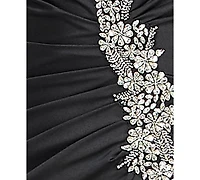 Seni & Cade Juniors' Beaded Side-Slit Gown