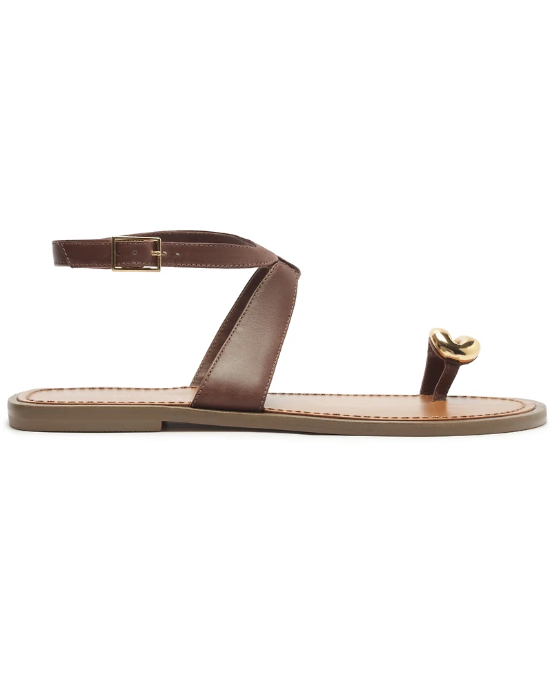 Arezzo Women's Kendall Round Toe Flat Sandals