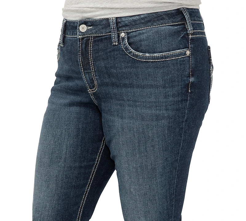 Silver Jeans Co. Plus Size Suki Mid-Rise Curvy Fit Capri Jeans