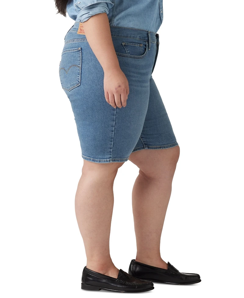Levi's Plus Mid-Rise Shaping Bermuda Shorts