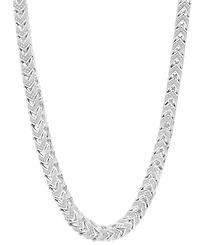 Macy's Men's Cubic Zirconia Franco Link 24" Chain Necklace in Sterling Silver