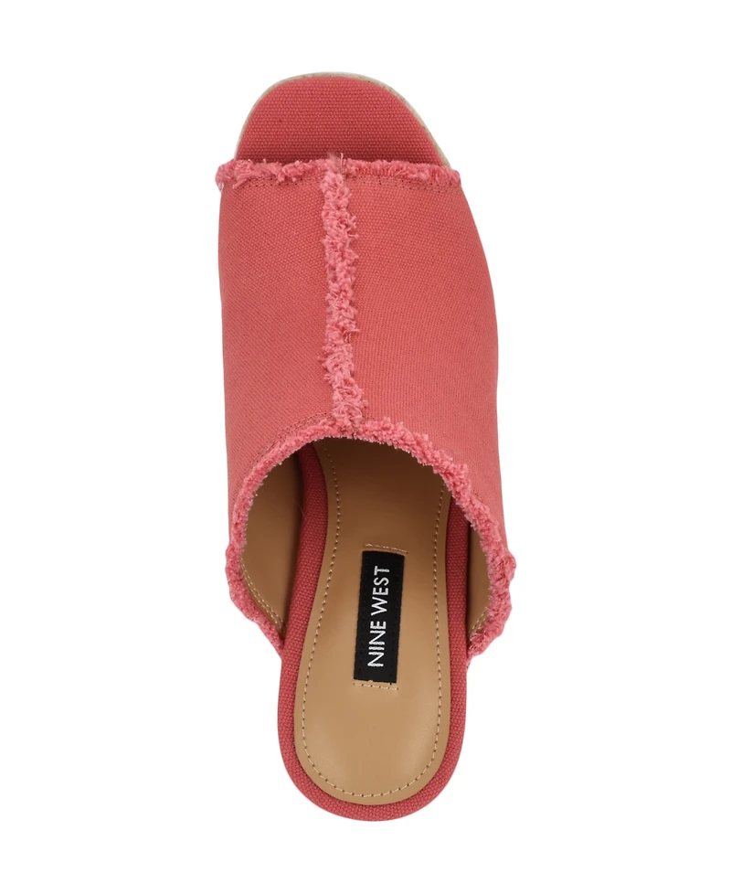 Nine West Women's Baja Slip-On Espadrille Wedge Sandals
