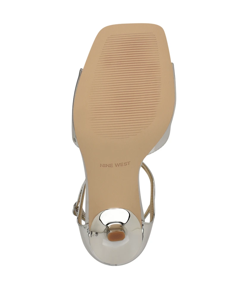 Nine West Women's Devans Strappy Square Toe Stiletto Sandals