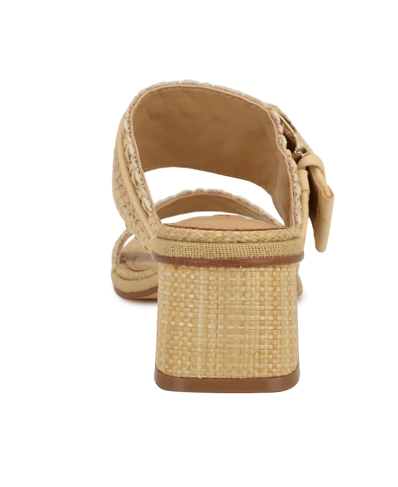 Nine West Women's Ebels Woven Block Heel Sandals