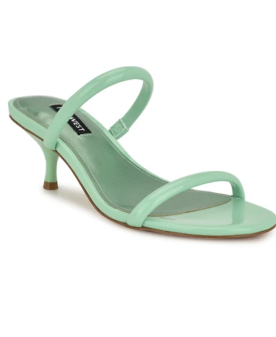 Nine West Women's Berri Double Strap Kitten Heel Sandals