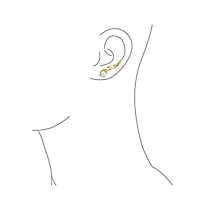 Bling Jewelry White Freshwater Pearl Ear Cuff Cartilage Climbers 14K Gold Plated Silver