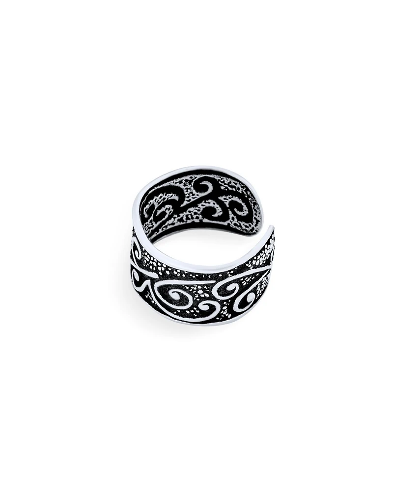 Bling Jewelry Celtic Swirl Vine Ear Cuff Cartilage Earring Non-Pierced Silver