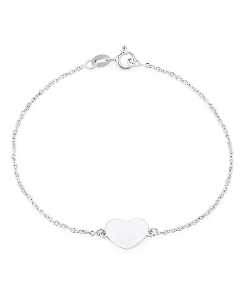 Bling Jewelry Dainty Charm Bracelet Pet Lovers with Heart and Paw Print Sterling Silver