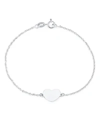 Bling Jewelry Dainty Charm Bracelet Pet Lovers with Heart and Paw Print Sterling Silver