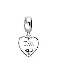 Bling Jewelry Heart Dangle Charm Bead Sterling Silver European Bracelet