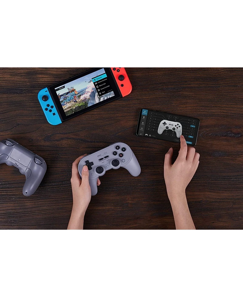 8BitDo Pro 2 Bluetooth Wireless Controller for Switch, Pc, Android, Steam Deck, Apple - Black