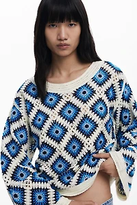 Desigual Women's Multicolor crochet sweater