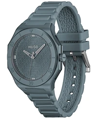 Hugo Boss Men's Grail Light Quartz Blue Silicone Watch, 42mm
