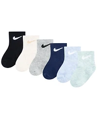 Nike Baby and Toddler Boys or Girls Swoosh Ankle Socks, Pack of 6