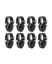 Walker's Razor Slim Ultra Low Profile Compact Design Earmuffs (Black) 8-Pack
