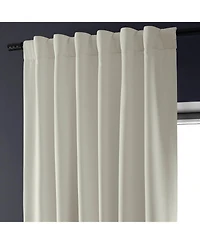 Half Price Drapes Off White Faux Linen Hotel Blackout Curtain