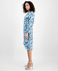 Boss Orange Women's Printed Blouson-Sleeve Midi Dress