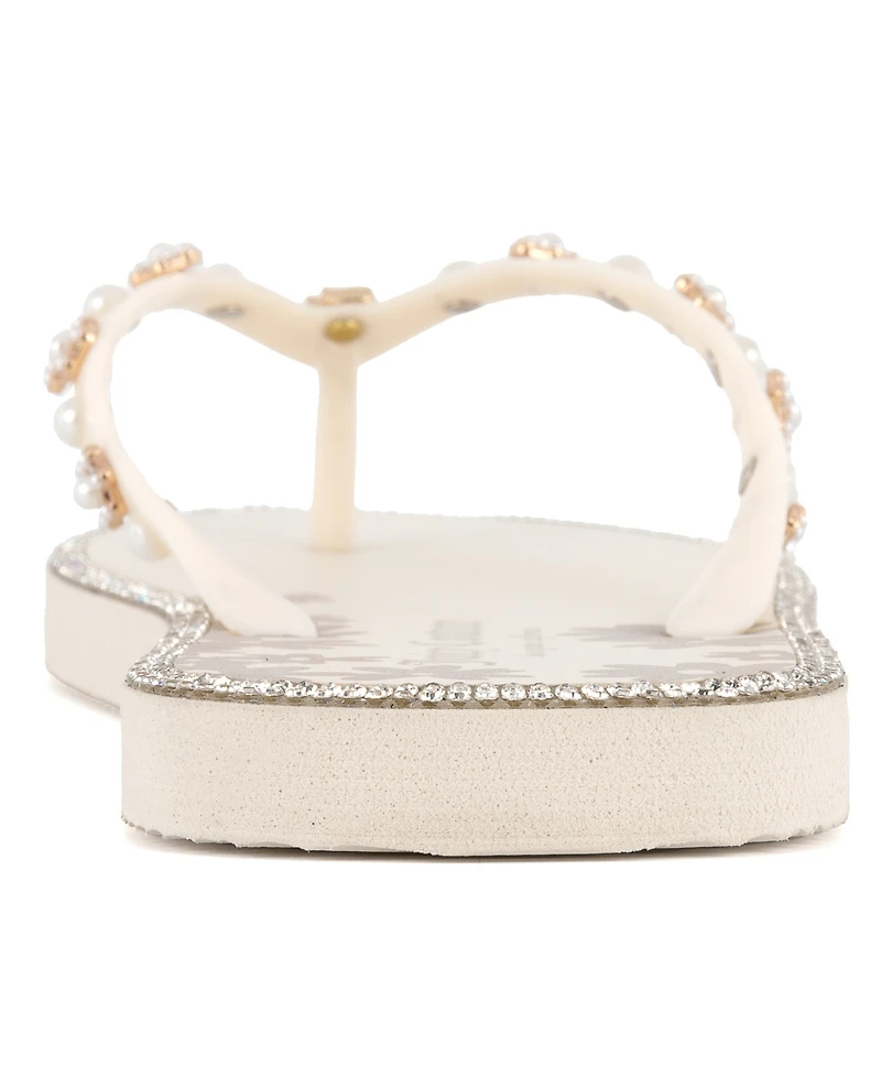 Juicy Couture Women's Sanba Embellished Flip Flops