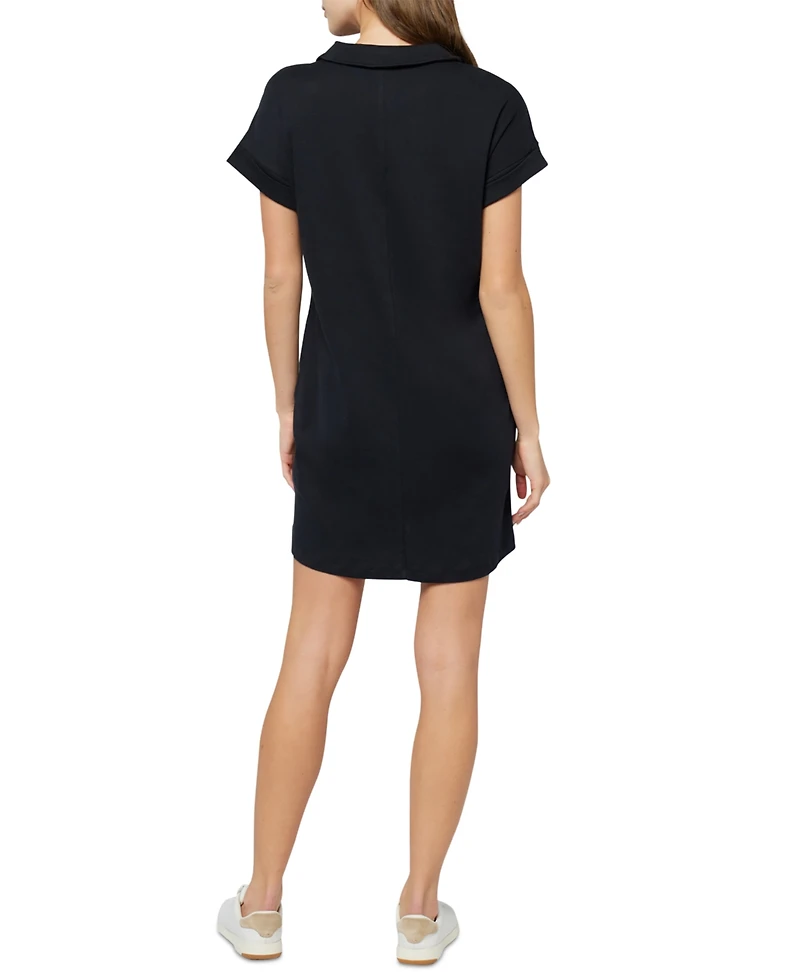 Three Dots Women's Koda Cotton Collared Mini Dress