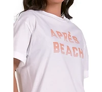 Elan Women's Cotton Apres Beach Crewneck Tee