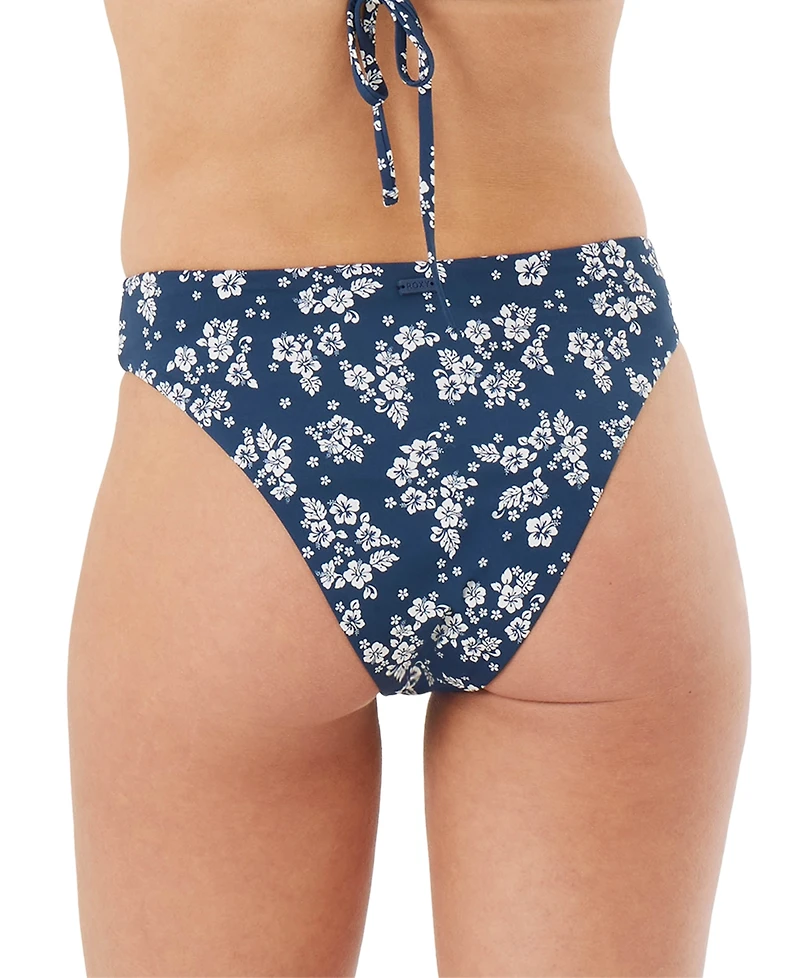 Roxy Juniors' Hibiscus Haven High Leg Bikini Bottoms