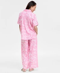 Jm Collection Womens Linen Blend Button Up Top Pants Exclusively At Macys
