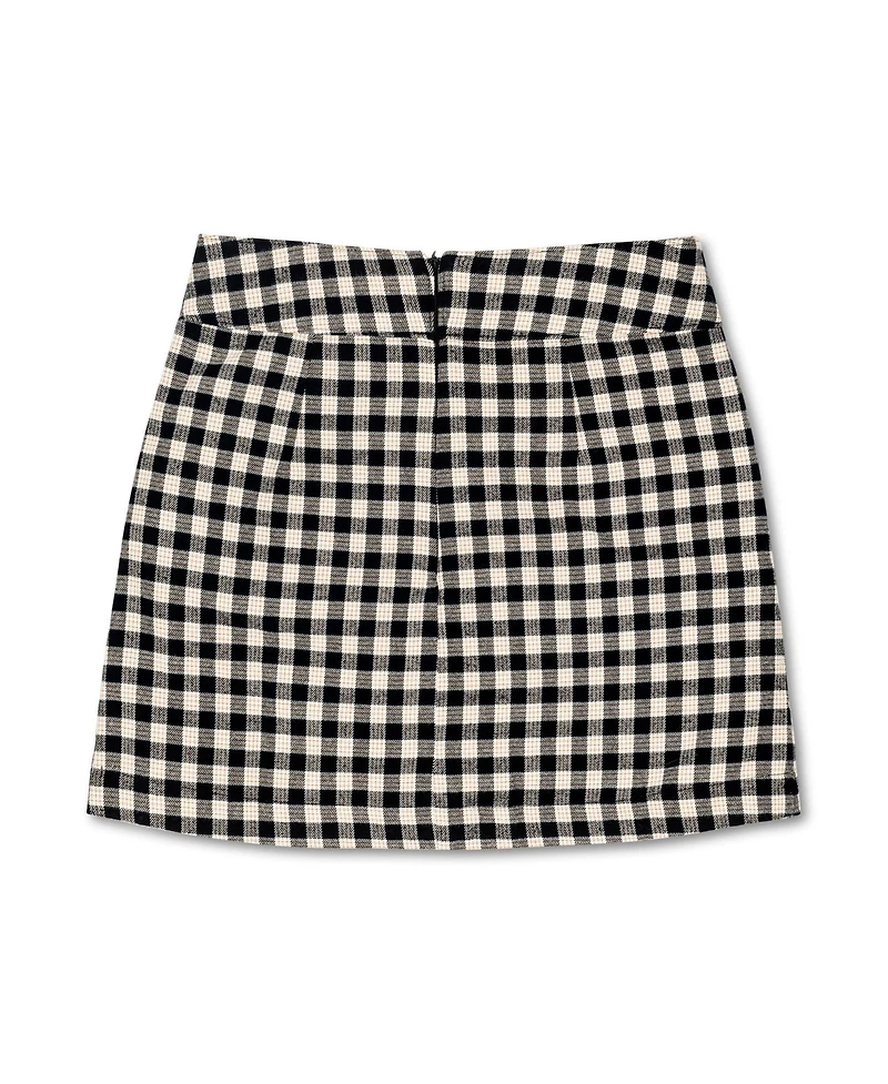 Hope & Henry Womens' Flannel Mini Skirt