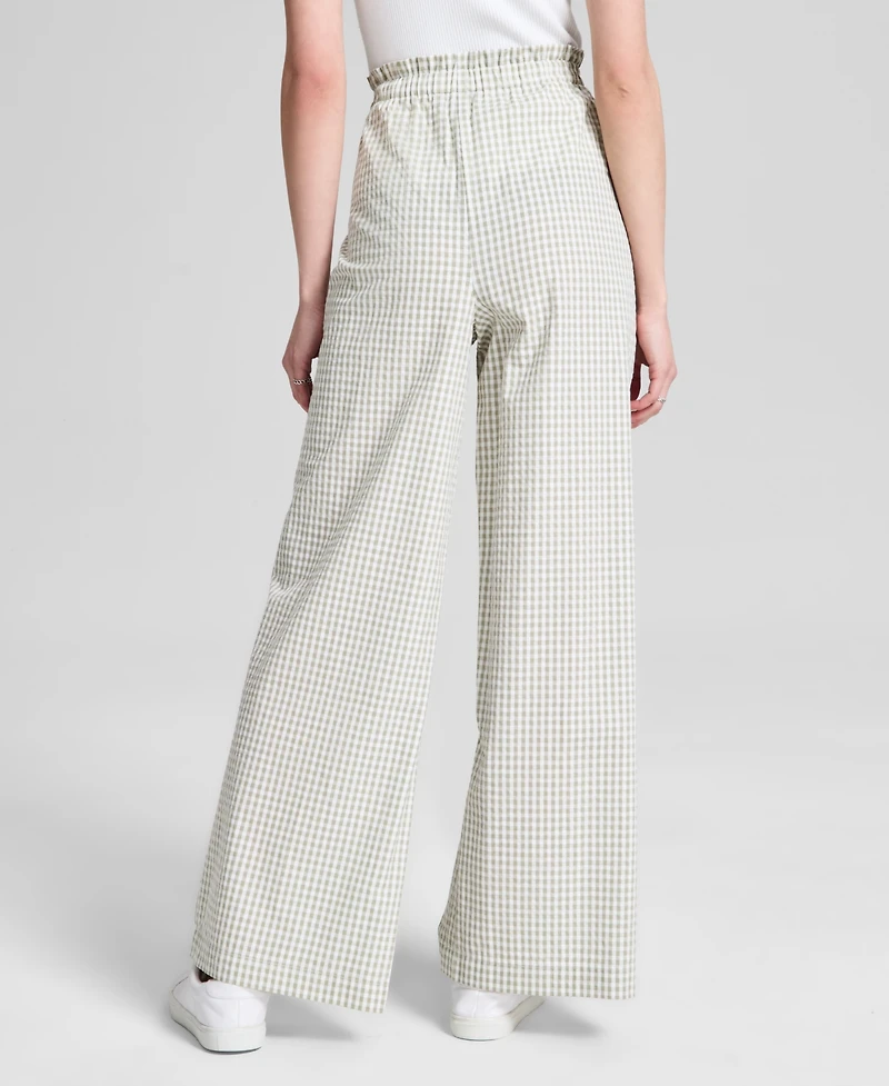 And Now This Women's Cotton Tie-Waist Wide-Leg Pants, Exclusively at Macy's