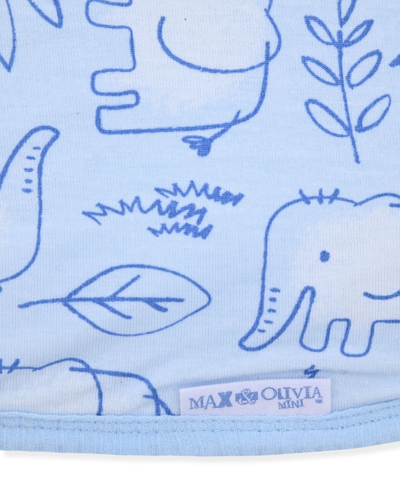 Max & Olivia Newborn Reversible Swaddle Blanket