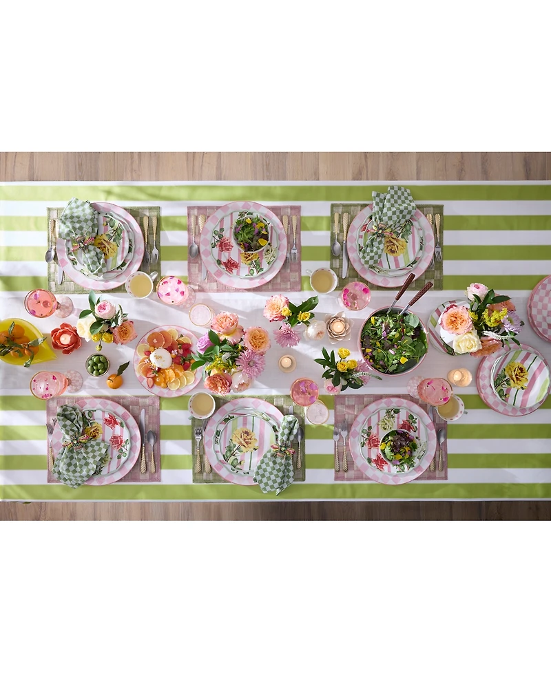 Mackenzie-Childs Pink Check Round Platter
