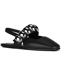 Jeffrey Campbell Manon Dome-Studded Slingback Flats