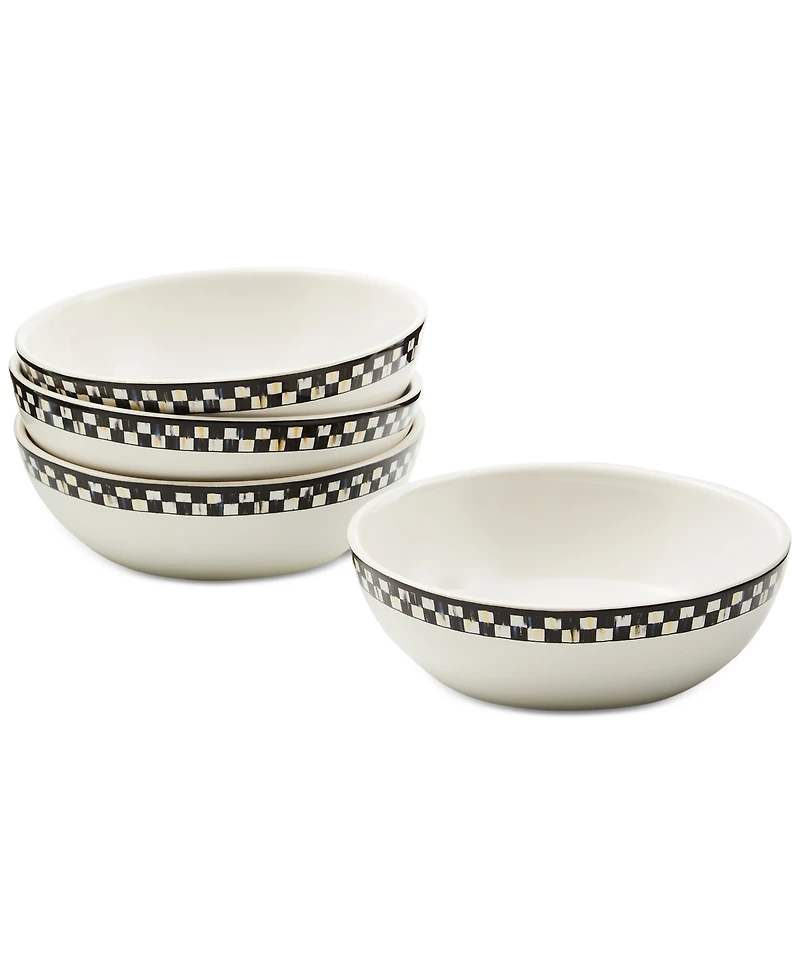 MacKenzie-Childs Courtly Check Everyday Bowls, Set of 4