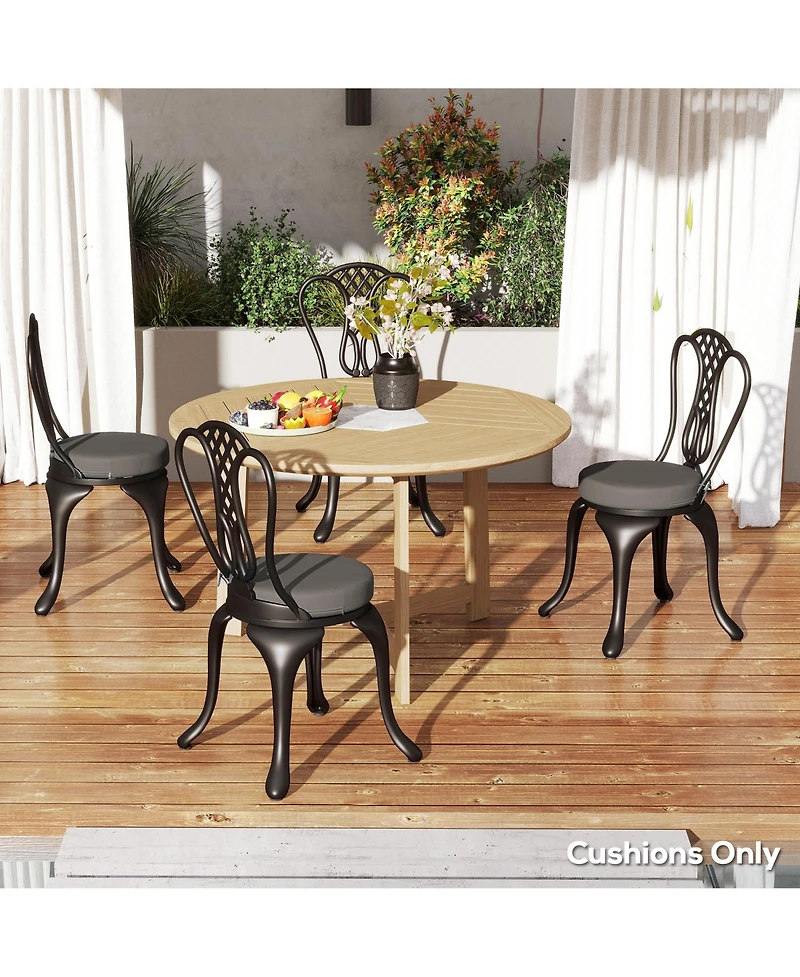 Outsunny Outdoor Chair Cushions Set of 4 Round Seat