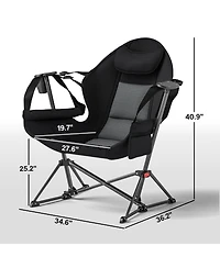 Outsunny Hammock Camping Chair Set of 2 with Adjustable Back,